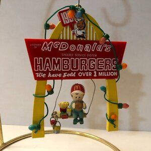 Vintage 1990 Enesco McDonald's "Over One Million Holiday Wishes" Ornament